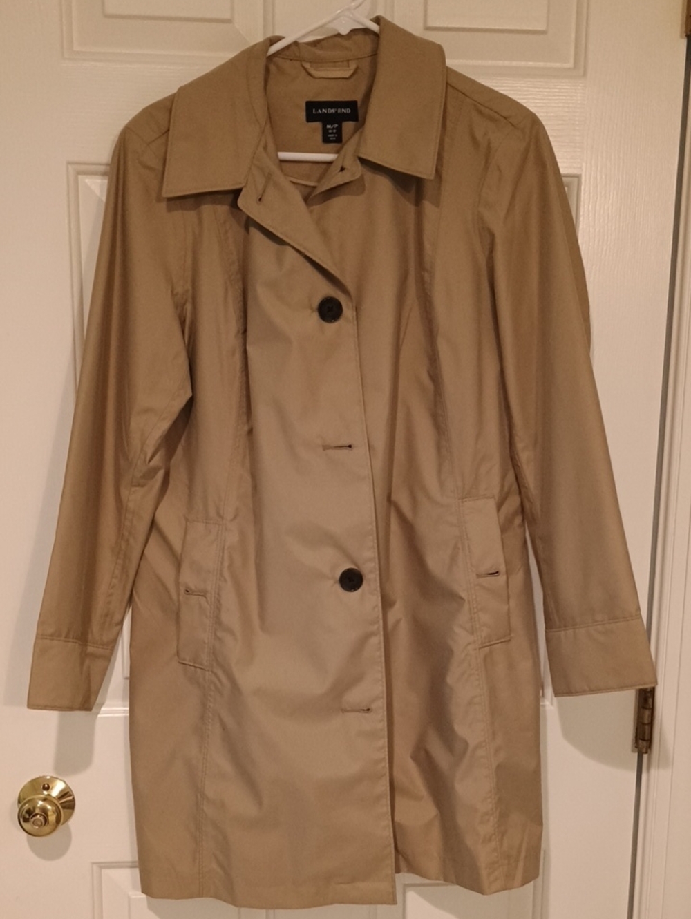 Lands' End Women's Beige Trench Coat
